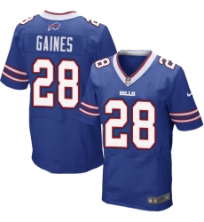 Men's Nike Buffalo Bills #28 E.J. Gaines Elite Royal Blue Team Color NFL Jersey