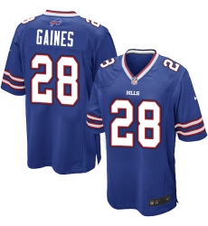 Men's Nike Buffalo Bills #28 E.J. Gaines Game Royal Blue Team Color NFL Jersey