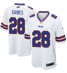 Men's Nike Buffalo Bills #28 E.J. Gaines Game White NFL Jersey