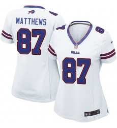 Women's Nike Buffalo Bills #87 Jordan Matthews Game White NFL Jersey