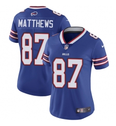 Women's Nike Buffalo Bills #87 Jordan Matthews Royal Blue Team Color Vapor Untouchable Elite Player NFL Jersey