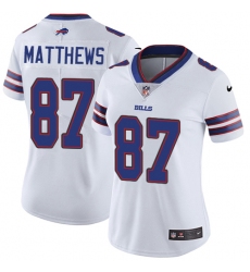 Women's Nike Buffalo Bills #87 Jordan Matthews White Vapor Untouchable Elite Player NFL Jersey