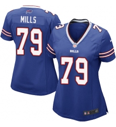 Women's Nike Buffalo Bills #79 Jordan Mills Game Royal Blue Team Color NFL Jersey