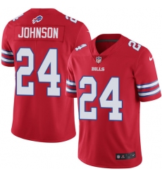 Men's Nike Buffalo Bills #24 Leonard Johnson Limited Red Rush Vapor Untouchable NFL Jersey