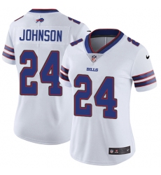 Women's Nike Buffalo Bills #24 Leonard Johnson White Vapor Untouchable Limited Player NFL Jersey