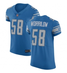 Men's Nike Detroit Lions #58 Paul Worrilow Blue Team Color Vapor Untouchable Elite Player NFL Jersey