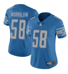 Women's Nike Detroit Lions #58 Paul Worrilow Blue Team Color Vapor Untouchable Elite Player NFL Jersey