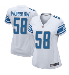 Women's Nike Detroit Lions #58 Paul Worrilow Game White NFL Jersey