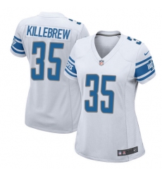 Women's Nike Detroit Lions #35 Miles Killebrew Game White NFL Jersey