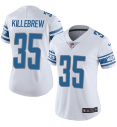 Women's Nike Detroit Lions #35 Miles Killebrew White Vapor Untouchable Elite Player NFL Jersey
