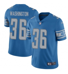 Youth Nike Detroit Lions #36 Dwayne Washington Blue Team Color Vapor Untouchable Elite Player NFL Jersey