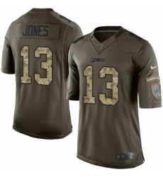 Men's Nike Detroit Lions #13 T.J. Jones Elite Green Salute to Service NFL Jersey