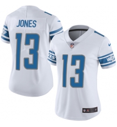 Women's Nike Detroit Lions #13 T.J. Jones White Vapor Untouchable Elite Player NFL Jersey