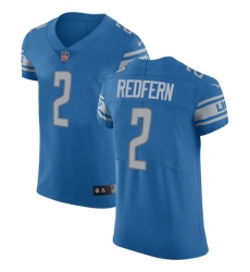 Men's Nike Detroit Lions #2 Kasey Redfern Blue Team Color Vapor Untouchable Elite Player NFL Jersey
