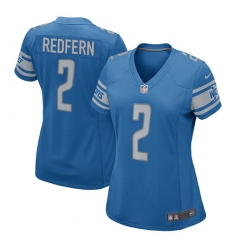 Women's Nike Detroit Lions #2 Kasey Redfern Game Blue Team Color NFL Jersey