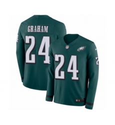 Men's Nike Philadelphia Eagles #24 Corey Graham Limited Green Therma Long Sleeve NFL Jersey