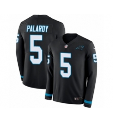 Men's Nike Carolina Panthers #5 Michael Palardy Limited Black Therma Long Sleeve NFL Jersey