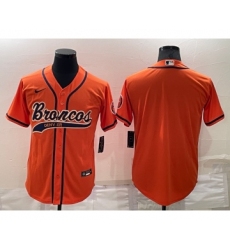 Men's Denver Broncos Blank Orange Stitched MLB Cool Base Nike Baseball Jersey
