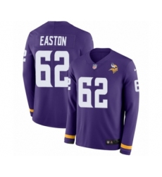 Youth Nike Minnesota Vikings #62 Nick Easton Limited Purple Therma Long Sleeve NFL Jersey