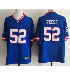 Men's New York Giants #52 Arvell Reese Limited Blue Throwback Vapor Jersey
