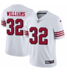 Men's Nike San Francisco 49ers #32 Joe Williams Elite White Rush Vapor Untouchable NFL Jersey