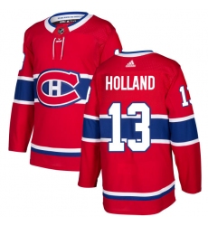 Youth Adidas Montreal Canadiens #13 Peter Holland Premier Red Home NHL Jersey