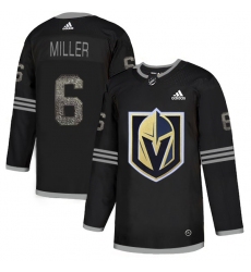 Men's Adidas Vegas Golden Knights #6 Colin Miller Black Authentic Classic Stitched NHL Jersey