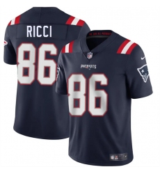Men's New England Patriots #86 Giovanni Ricci Navy 2025 Vapor Limited Football Stitched Jersey