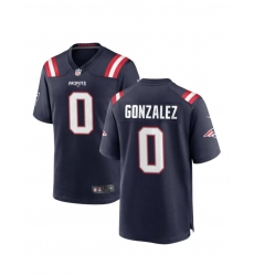 Men's Nike New England Patriots #0 Christian Gonzalez Navy 2023 F.U.S.E. Vapor Limited Football Stitched Jersey