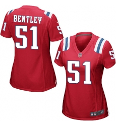 Women's Nike New England Patriots #51 Ja'Whaun Bentley Game Red Alternate NFL Jersey
