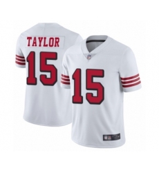 Men's San Francisco 49ers #15 Trent Taylor Limited White Rush Vapor Untouchable Football Jersey