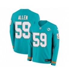Youth Nike Miami Dolphins #59 Chase Allen Limited Aqua Therma Long Sleeve NFL Jersey