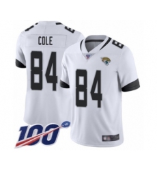 Men's Jacksonville Jaguars #84 Keelan Cole White Vapor Untouchable Limited Player 100th Season Football Jersey