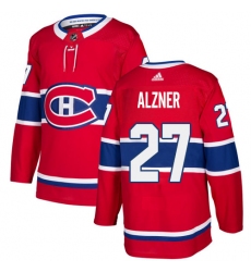 Youth Adidas Montreal Canadiens #27 Karl Alzner Premier Red Home NHL Jersey