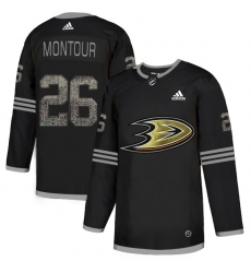 Men's Anaheim Ducks #26 Brandon Montour Black Authentic Classic Stitched NHL Jersey