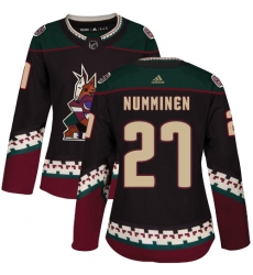 Women's Adidas Arizona Coyotes #27 Teppo Numminen Premier Black Alternate NHL Jersey