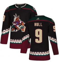 Youth Adidas Arizona Coyotes #9 Bobby Hull Authentic Black Alternate NHL Jersey