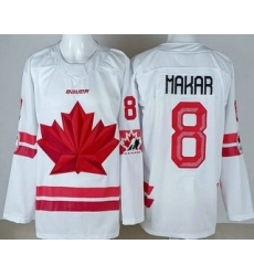 Youth Canada #8 Cale Makar White 2026 Olympics Authentic Jersey