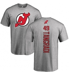 NHL Adidas New Jersey Devils #49 Eric Tangradi Ash Backer T-Shirt