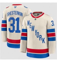 Men's New York Rangers #31 Igor Shesterkin Cream 2026 Winter Classic Stitched Hockey Jersey