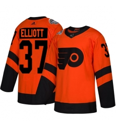 Youth Adidas Philadelphia Flyers #37 Brian Elliott Orange Authentic 2019 Stadium Series Stitched NHL Jersey