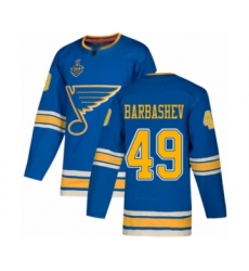 Youth St. Louis Blues #49 Ivan Barbashev Authentic Navy Blue Alternate 2019 Stanley Cup Final Bound Hockey Jersey