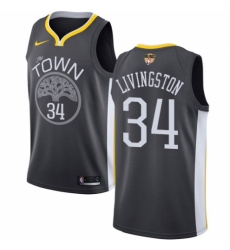 Women's Nike Golden State Warriors #34 Shaun Livingston Swingman Black Alternate 2018 NBA Finals Bound NBA Jersey - Statement Edition
