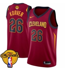 Youth Nike Cleveland Cavaliers #26 Kyle Korver Swingman Maroon 2018 NBA Finals Bound NBA Jersey - Icon Edition