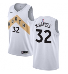 Men's Nike Toronto Raptors #32 KJ McDaniels Swingman White NBA Jersey - City Edition