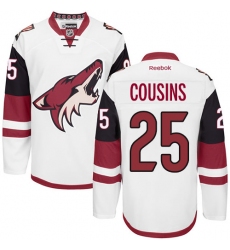 Youth Reebok Arizona Coyotes #25 Nick Cousins Authentic White Away NHL Jersey