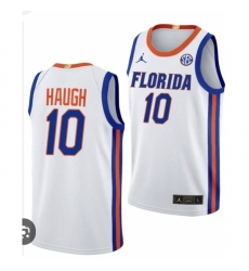 Men's Florida Gators #10 Thomas Haugh White Limited College Basketball Jersey