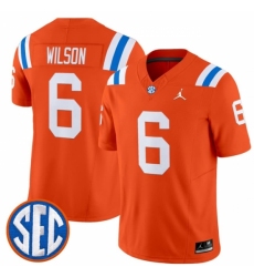 Men's Florida Gators #6 Dallas Wilson Orange 1960s Throwback F U S E Vapor Limited Stitched Football Jersey