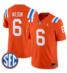 Men's Florida Gators #6 Dallas Wilson Orange ‘1960s Throwback’ F.U.S.E. Vapor Limited Stitched Jersey