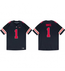 Men's Ohio State Buckeyes #1 Brandon Inniss Black Stitched Jersey